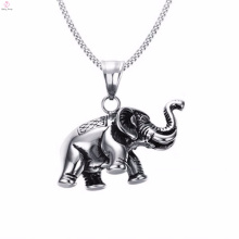 Colgante personalizado del encanto del elefante del color de plata